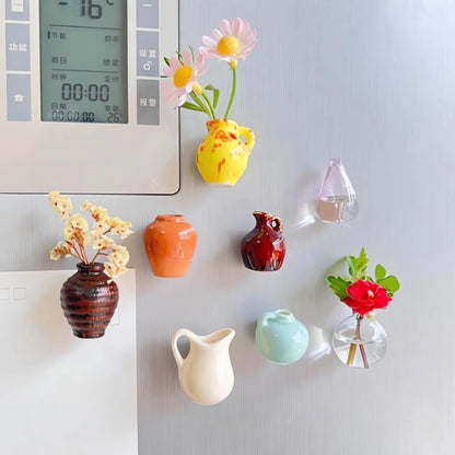 8 Cutie Mini Ceramic Vases Magnets